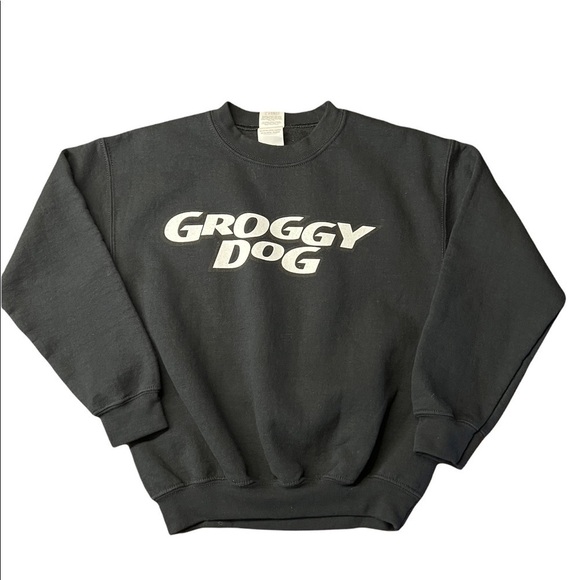 GROGGY DOG UNISEX BLACK SWEATSHIRT SIZE YOUTH MEDIUM - Picture 1 of 6